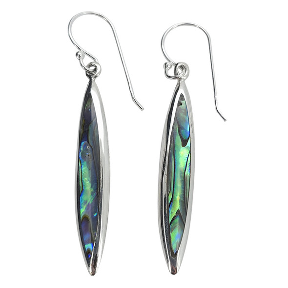 Abalone Sterling Silver Dangle Earrings