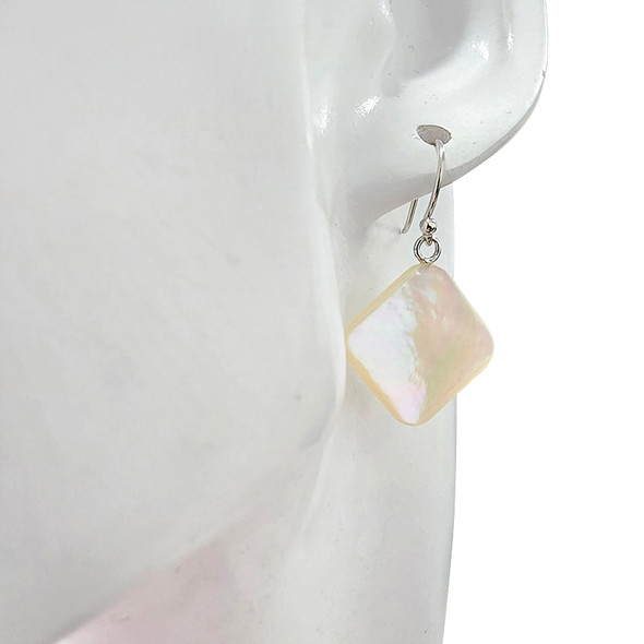 Mother Of Pearl Sterling Silver Dangle Earrings