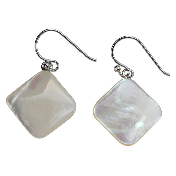 Mother Of Pearl Sterling Silver Dangle Earrings