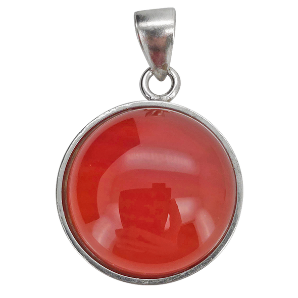 Red Onyx Sterling Silver Pendant
