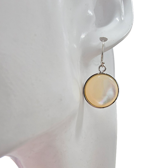 Mother of Pearl Sterling Silver Hook Earrings