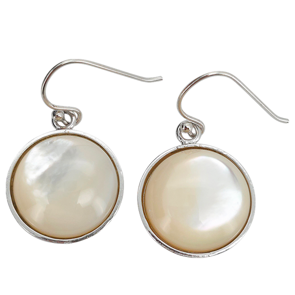 Mother of Pearl Sterling Silver Hook Earrings