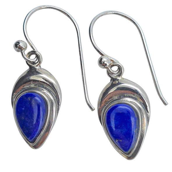 Lapis Sterling Silver Hook Earrings