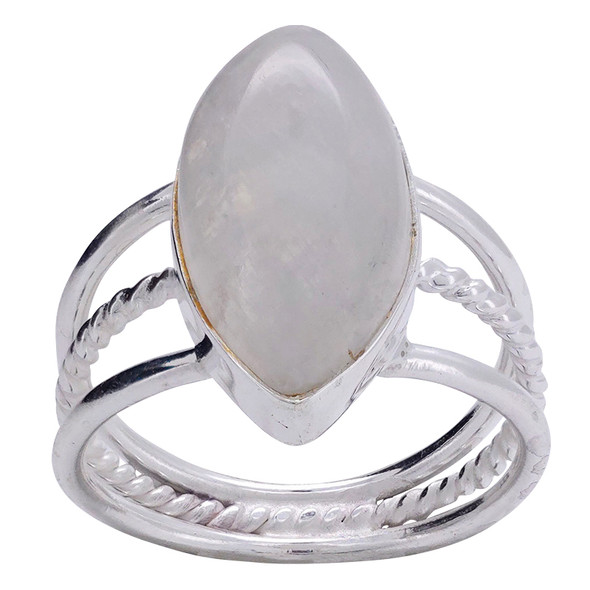 Moonstone Sterling Silver Ring (3572)