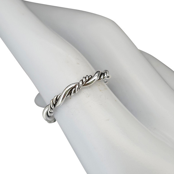 Sterling Silver Twisted Rope Ring