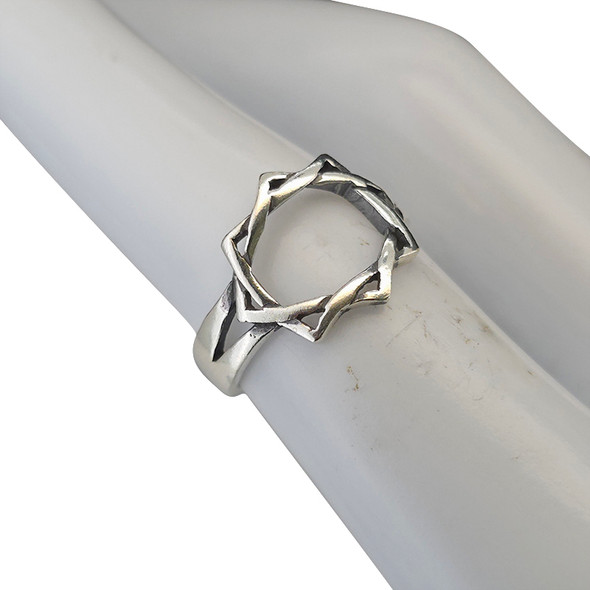 Hindu Star of Lakshmi Sterling Silver Ring