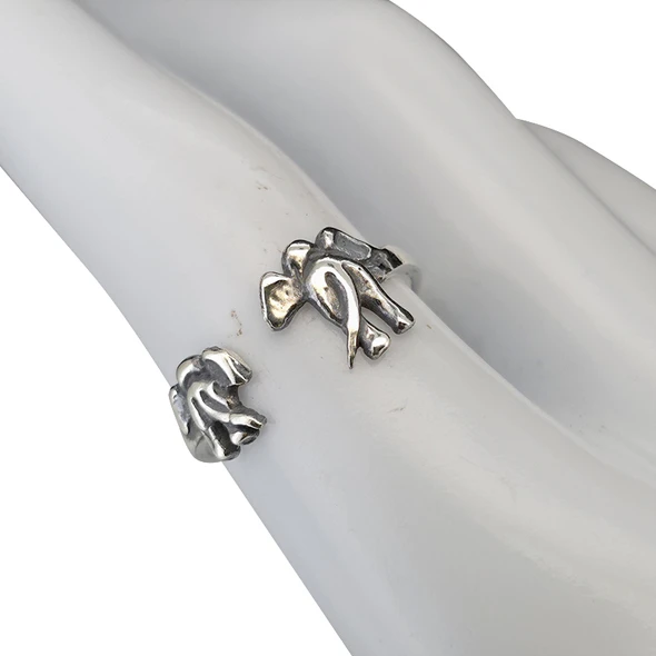 Sterling Silver Elephant Adjustable Ring