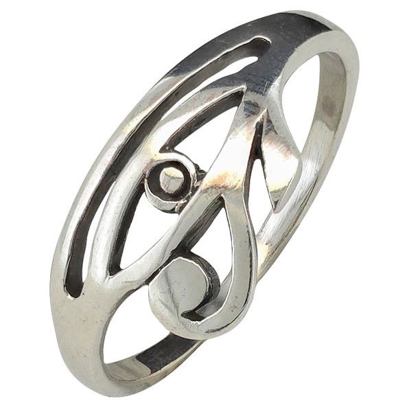 Eye Of Horus Sterling Silver Ring