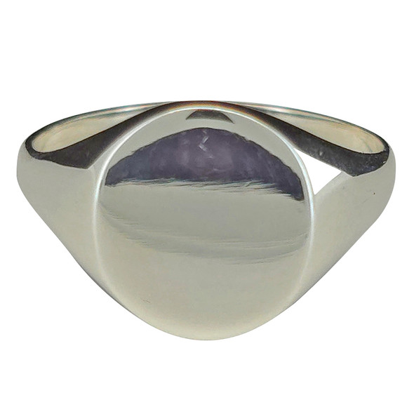 Polished Silver Signet Ring