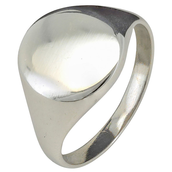 Polished Silver Signet Ring