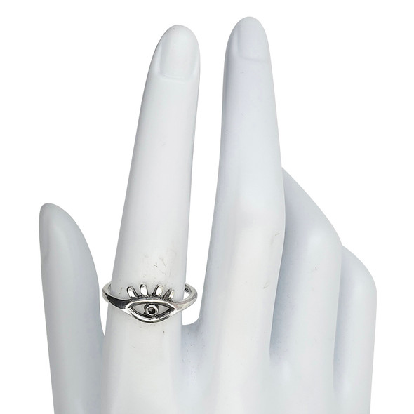 Evil Eye Sterling Silver Ring