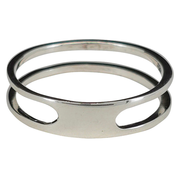 Modern Cut-Out Sterling Silver Ring