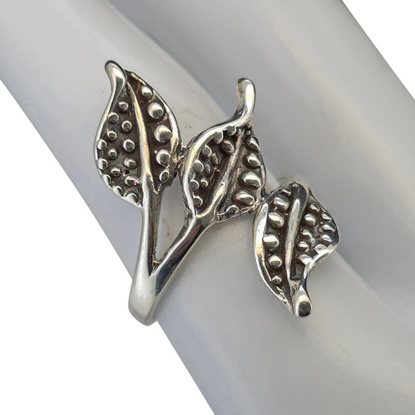 Sterling Silver Leaf Ring