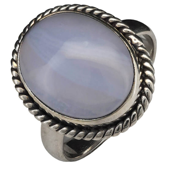 Blue Lace Agate Sterling Silver Ring