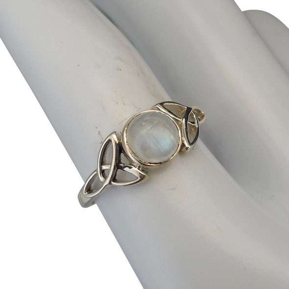 Moonstone Sterling Silver Celtic Style Ring