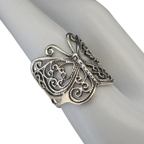 Sterling Silver Butterfly Ring