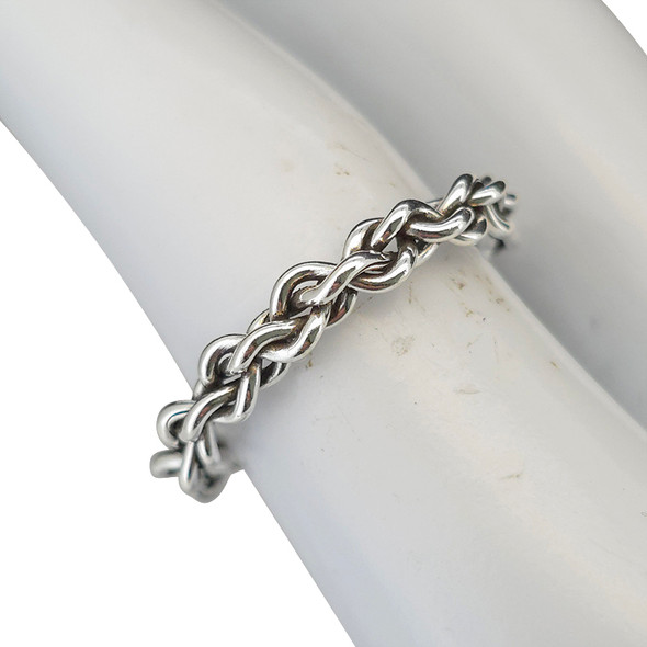 Chain Rope Sterling Silver Ring