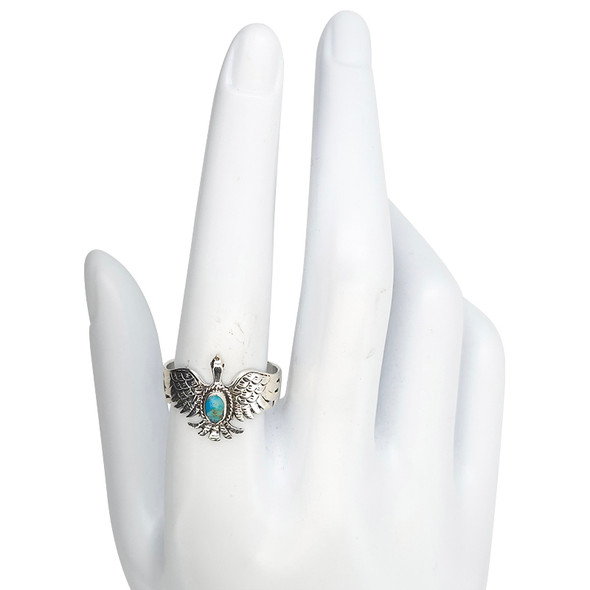 Swan Sterling Silver/Howlite Ring