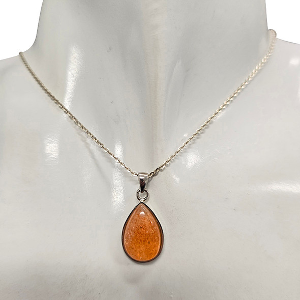 Sunstone Sterling Silver Pendant