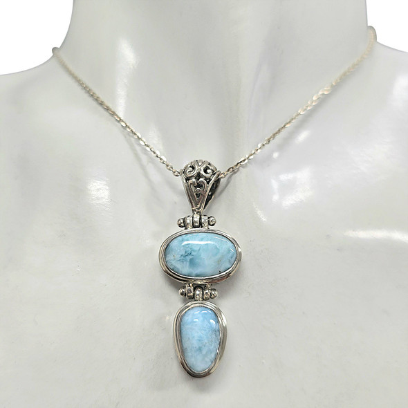 Larimar Sterling Silver Pendant