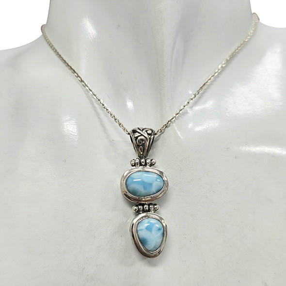 Larimar Sterling Silver Pendant