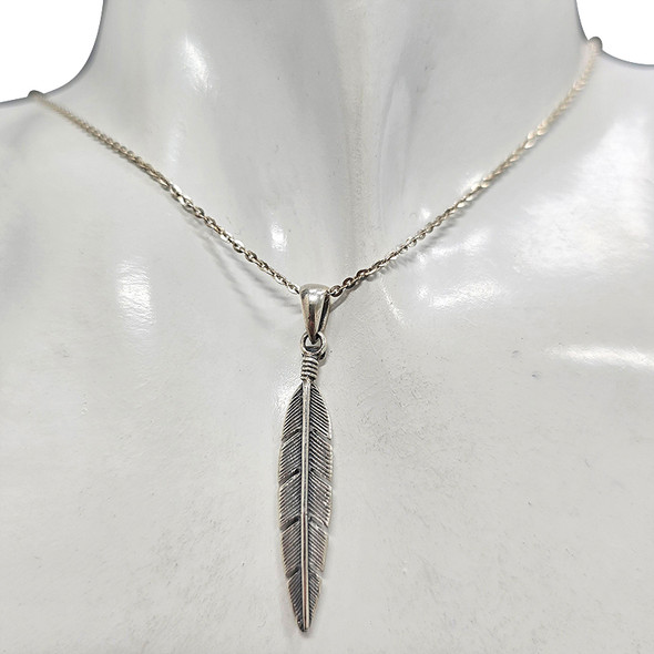 Sterling Silver Feather Pendant