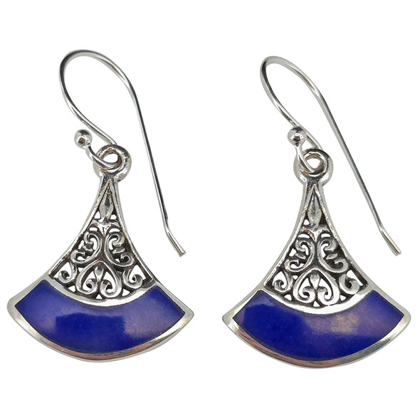 Lapis Sterling Silver Hook Earrings