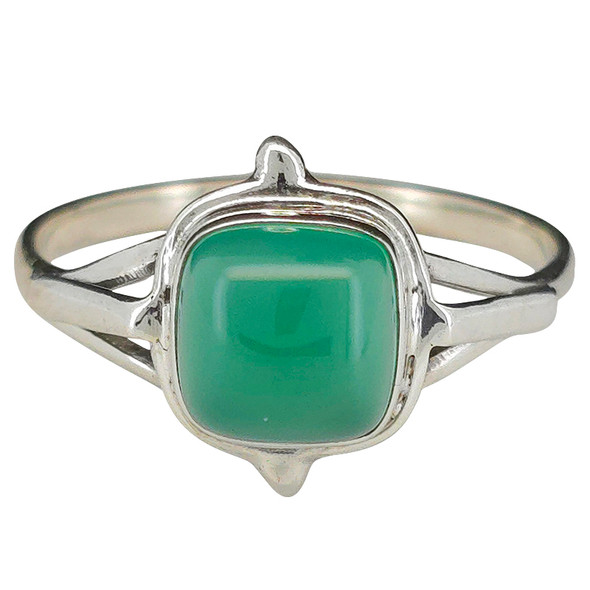 Green Onyx Sterling Silver Ring
