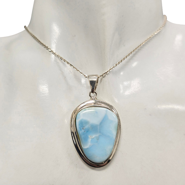 Larimar Sterling Silver Pendant
