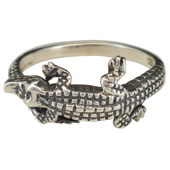 Sterling Silver Alligator Ring