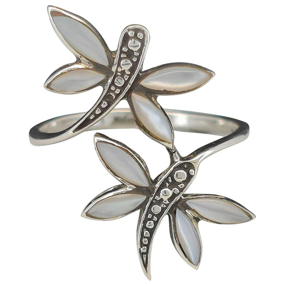 Dragonfly Sterling Silver Mother-of-Pearl Ring