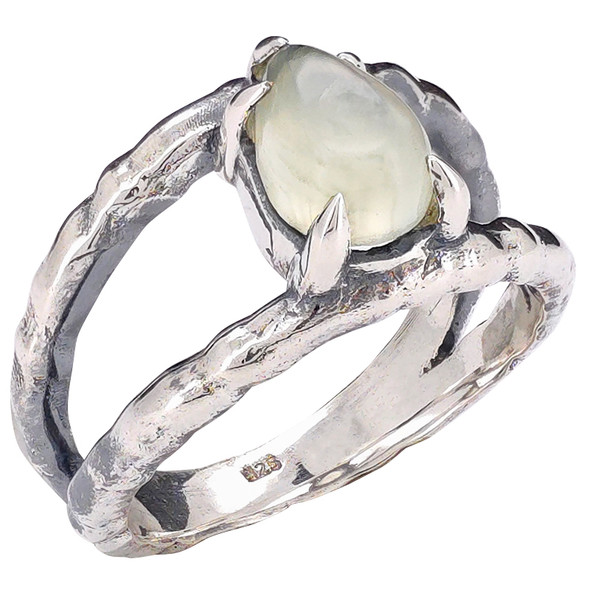 Prasiolite Sterling Silver Ring