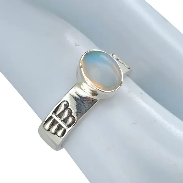 Opal Stone Sterling Silver Ring