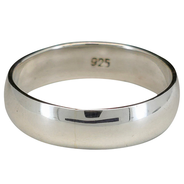 Plain Engagement Wedding Sterling Silver Ring