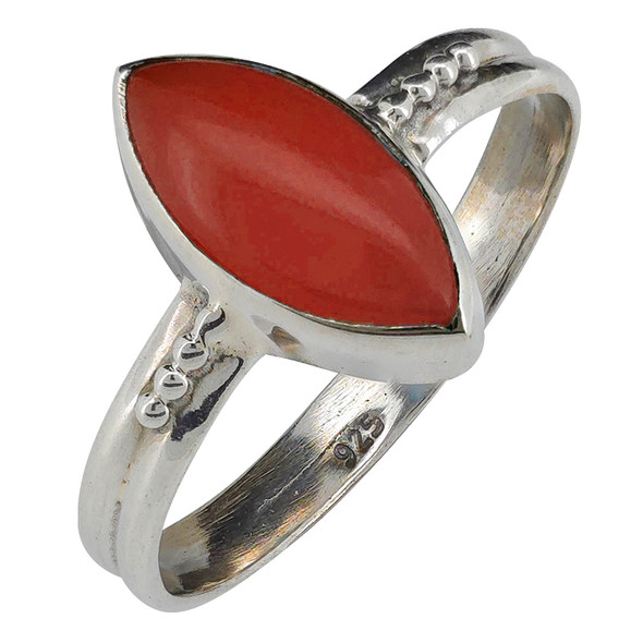 Red Onyx Sterling Silver Ring