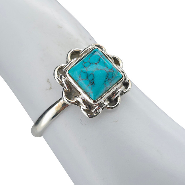 Howlite Sterling Silver Ring