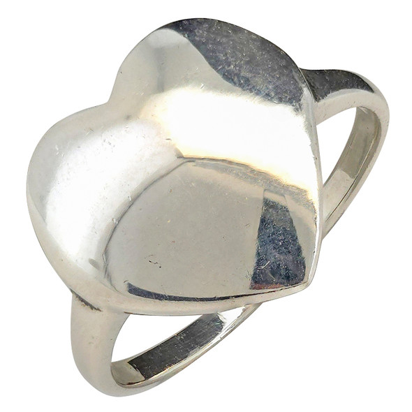 Oversized Heart Sterling Silver Ring