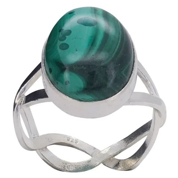 Malachite Sterling Silver Ring