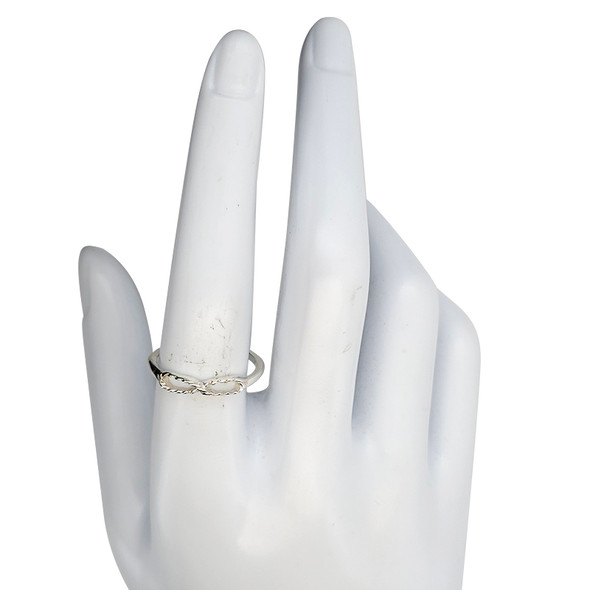 Textured Infinity Sterling Silver Ring