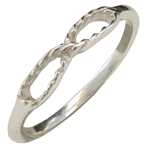 Textured Infinity Sterling Silver Ring