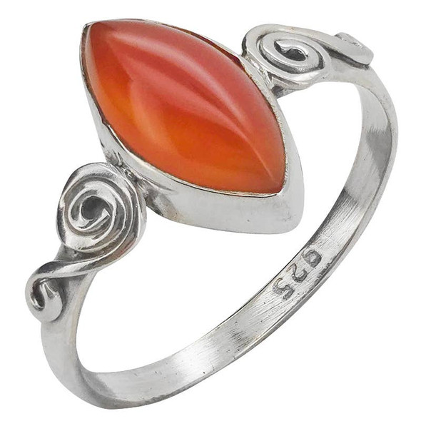 Red Onyx Sterling Silver Ring