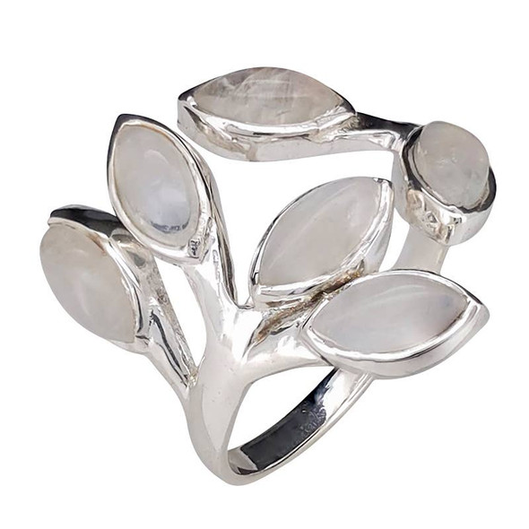 Moonstone Sterling Silver Adjustable Ring