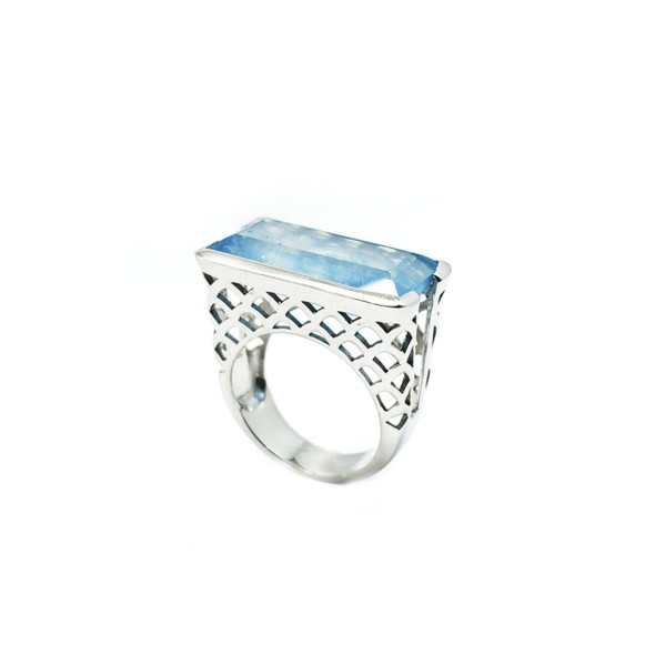 Aquamarine Sterling Silver Ring