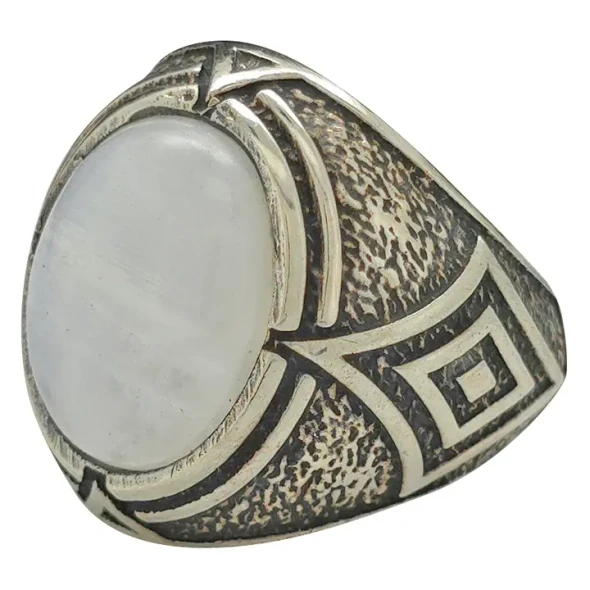 Moonstone Sterling Silver Men's Ring