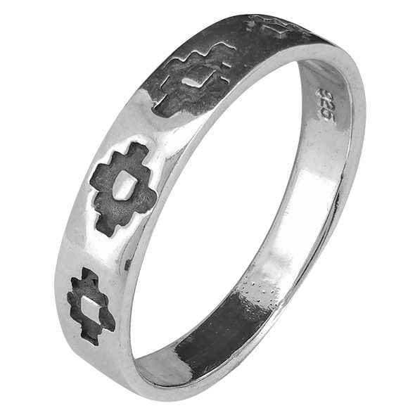 Argentine Guarda Pampa Sterling Silver Band Ring
