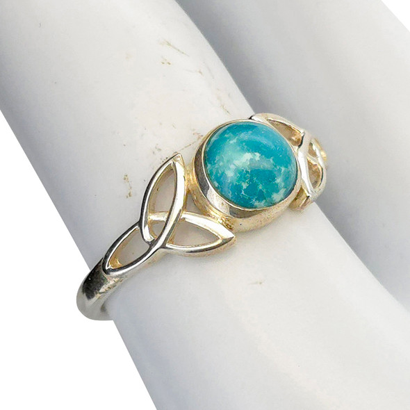 Arizona Turquoise Celtic Knot Sterling Silver Ring