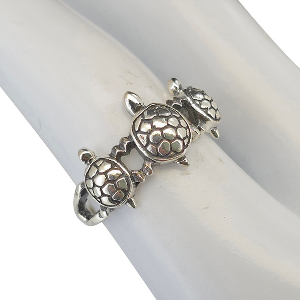 Turtle Sterling Silver Ring