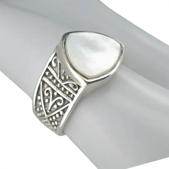 Mother Of Pearl Sterling Silver Ring