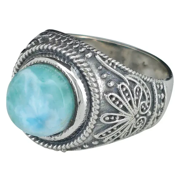 Larimar Sterling Silver Ring