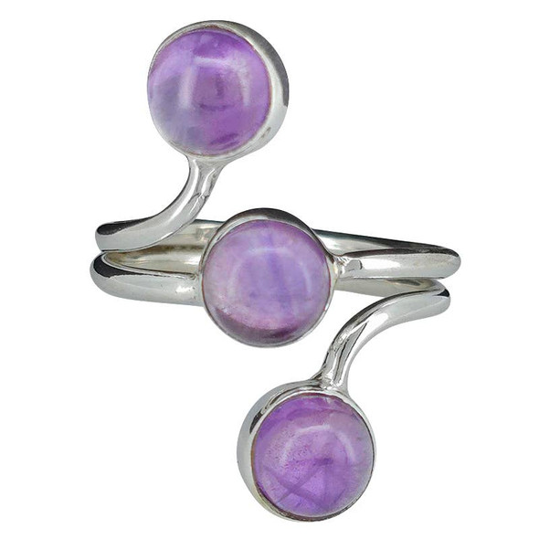 Amethyst Ring With Round Stones